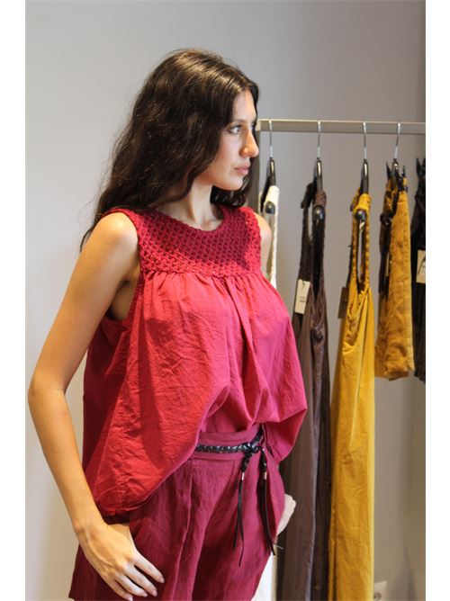 Canotta con pizzo sangallo DIECI MINUTI | 554304